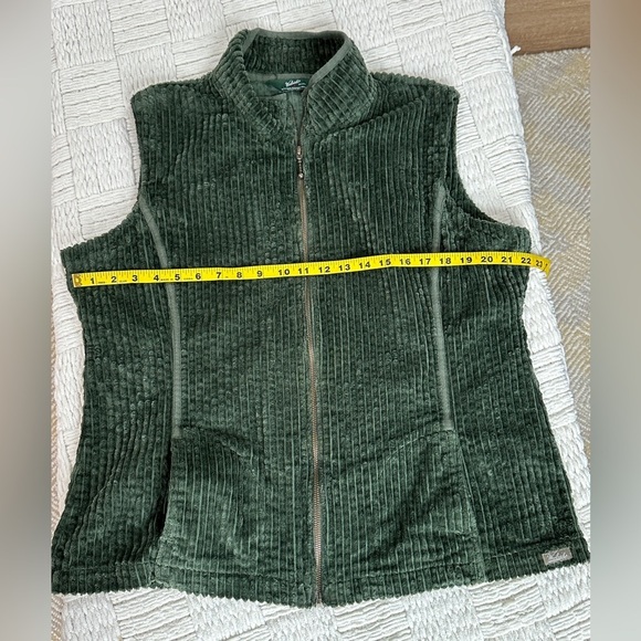 Woolrich Vintage Forest Green Klinsdale Corduroy Vest SZ XL - Picture 7 of 8